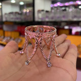 Crown Metal Crystal Ball Holder Sphere Display Stand Desktop Home Decoration Photography Props