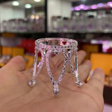 Crown Metal Crystal Ball Holder Sphere Display Stand Desktop Home Decoration Photography Props
