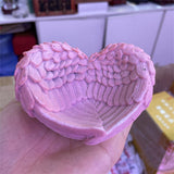 Crystal Ball Base Angel Wings Feather Heart Shape Sphere Stand Resin Charms Craft Ornament Home Decor Suitable for 4-8cm Ball