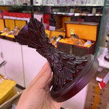 Crystal Ball Base Embos Carved Feather Resin Pendulum Stand Magic Ball Display Bracket Home Decoration Accessories