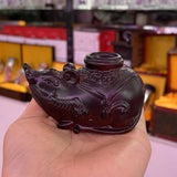 Fortune Crystal Ball Holder Resin Dolphin Whale Rat Pig Display Stand Collectibles Nature Series Resin Crafts Ornaments