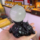 Fortune Toad Crystal Ball Display Stands Resin Home Decor Sphere Base Holder Figurines Ornament for 4~8cm Sphere
