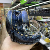 Giant Dragon Guardian Perched on Crystal Ball Figurine Retro Crafts Crystal Ball Display Stand Office Desktop Ornament for 4-8cm