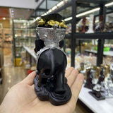 Gold Ingot Elephant Display Stand for Crystal Ball Base Resin Holder Office Desktop Figurines Fortune Ornament for 3-6cm Sphere