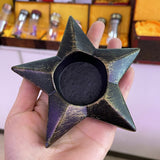 Islam Star Moon Crystal Ball Resin Base Sphere Display Stand Office Home Decor Crafts Ornaments