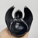 Mysterious Ninja Bat Sculpture Resin Crafts Ornaments Desktop Home Decor Crystal Ball Base Suitable for 4-6cm Balls