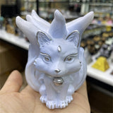 Nine-tailed Fox Crystal Ball Resin Base Shpere Display Stand Beautiful Cute Crafts Ornaments Gift Suitable for 4-10cm Ball