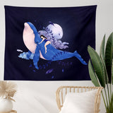 Psychedelic Whale Tapestry Wall Hanging Moon Girls Tapestry Plant Wall Tapestry for Bedroom Living Room Dorm Home Decor