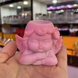 Resin Carfts Baby Angel Piggy Crystal Ball Base Desk Furniture Decoration Ornaments Office Home Decor Suitable for 3-5cm Ball