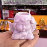 Resin Carfts Baby Angel Piggy Crystal Ball Base Desk Furniture Decoration Ornaments Office Home Decor Suitable for 3-5cm Ball