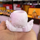 Resin Carfts Baby Angel Piggy Crystal Ball Base Desk Furniture Decoration Ornaments Office Home Decor Suitable for 3-5cm Ball