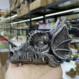 Resin Crafts Dragon Head Sculpture Crystal Ball Base Ornaments Furniture Office Feng Shui Decorations Suitable for 4-6cm Balls