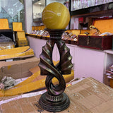 Retro European-style Palace Style Handicraft Ornaments Crystal Ball Resin Base Home Decor Porch Furnishing Ornaments