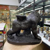 Roaring Gorilla Resin Crafts Ornament Crystal Ball Holder Sphere Display Stand Creative Office Desktop Home Decor Gifts