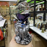 Rose Hand Statue Display With Skull Spider Art Craft Resin Ornament Desktop Sculpture Crystal Ball Base Holder for 4-8cm Sphere