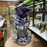 Rose Hand Statue Display With Skull Spider Art Craft Resin Ornament Desktop Sculpture Crystal Ball Base Holder for 4-8cm Sphere