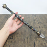 Natural Crystal Pagan Wizard Magic Witch Wands Raw Stones Quartz Power Mineral Witchcraft Wicca Altar Pendulum Home Decoration