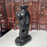 Singapore Merlion Statue Resin Crafts Ornaments Crystal Ball Base Stand Souvenirs Collectibles Furniture Office Decoration