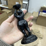 Standing Obese Beauty Statue Display Art Craft Desktop Resin Sculpture Home Ornament Crystal Ball Base Holder for 4~6cm Sphere