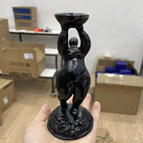 Standing Obese Beauty Statue Display Art Craft Desktop Resin Sculpture Home Ornament Crystal Ball Base Holder for 4~6cm Sphere