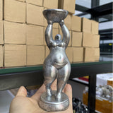 Standing Obese Beauty Statue Display Art Craft Desktop Resin Sculpture Home Ornament Crystal Ball Base Holder for 4~6cm Sphere