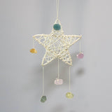 Star pendant 6 natural crystals real quartz amethyst citrine rose quartz witch decoration Magic Protection Banish Evil Home Paga