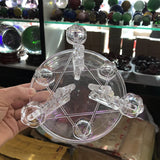 Seven Star Plate Crystal Ball Holder