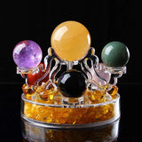Seven Star Plate Crystal Ball Holder