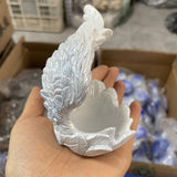 White Angel Wing Feather Wing Resin Crystal Ball Base Crafts Ornaments Home Decor Suitable 4-6cm Crystal Balls