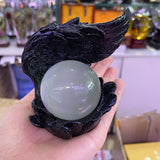 White Angel Wing Feather Wing Resin Crystal Ball Base Crafts Ornaments Home Decor Suitable 4-6cm Crystal Balls