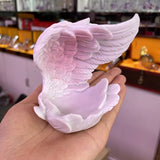 White Angel Wing Feather Wing Resin Crystal Ball Base Crafts Ornaments Home Decor Suitable 4-6cm Crystal Balls