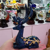 Wind Chimes Elk Sika Deer Crystal Ball Resin Base Shpere Display Stand Creative Crafts Gift Room Decor Suitable for 3-5cm Ball