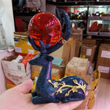 Wind Chimes Elk Sika Deer Crystal Ball Resin Base Shpere Display Stand Creative Crafts Gift Room Decor Suitable for 3-5cm Ball