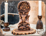 【Wood Sculpture】Cernunnos horned god, Cernun celtic god, pagan god, wiccan, wicca, altar, druid, gaelic