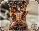 【Wood Sculpture】Cernunnos horned god, Cernun celtic god, pagan god, wiccan, wicca, altar, druid, gaelic