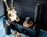 【Wood Sculpture】Thor Candle holder, candlestick, norse, Thor's Hammer, Mjolnir, home altar, Wicca, druid, witches, gaelic, handmade