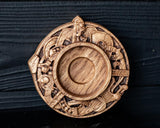 【Wood Sculpture】Thor Candle holder, candlestick, norse, Thor's Hammer, Mjolnir, home altar, Wicca, druid, witches, gaelic, handmade