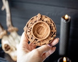 【Wood Sculpture】Thor Candle holder, candlestick, norse, Thor's Hammer, Mjolnir, home altar, Wicca, druid, witches, gaelic, handmade