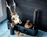 【Wood Sculpture】Thor Candle holder, candlestick, norse, Thor's Hammer, Mjolnir, home altar, Wicca, druid, witches, gaelic, handmade