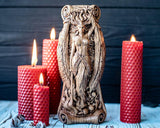 【Wood Sculpture】LILITH statuette, Goddess of Feminine, Astarothn Sumerian Wiccan Wisdom pagan wicca altar witches