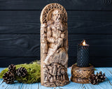 【Wood Sculpture】VELES, Slavic god statue, Slavic pantheon, pagan god, altar, cattle god, patron saint of the witchers and witches, wizard god