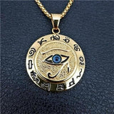 Pendants & Necklaces Gold / 50 CM / 19 in Ancient Egypt Eye Of Horus Necklace Ancient Treasures Ancientreasures Viking Odin Thor Mjolnir Celtic Ancient Egypt Norse Norse Mythology