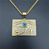 Pendants & Necklaces Rectangle Stoned / 50 CM / 19 in Ancient Egypt Eye Of Horus Necklace Ancient Treasures Ancientreasures Viking Odin Thor Mjolnir Celtic Ancient Egypt Norse Norse Mythology