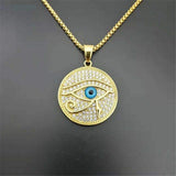 Pendants & Necklaces Round Stoned / 50 CM / 19 in Ancient Egypt Eye Of Horus Necklace Ancient Treasures Ancientreasures Viking Odin Thor Mjolnir Celtic Ancient Egypt Norse Norse Mythology