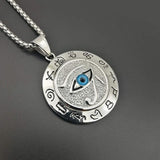 Pendants & Necklaces Silver / 50 CM / 19 in Ancient Egypt Eye Of Horus Necklace Ancient Treasures Ancientreasures Viking Odin Thor Mjolnir Celtic Ancient Egypt Norse Norse Mythology
