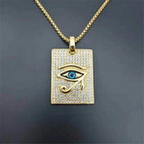 Pendants & Necklaces Square Stoned / 50 CM / 19 in Ancient Egypt Eye Of Horus Necklace Ancient Treasures Ancientreasures Viking Odin Thor Mjolnir Celtic Ancient Egypt Norse Norse Mythology
