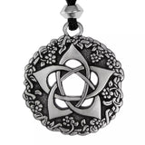 Pewter Pentacle of the Goddess Pendant Pentagram Necklace Wicca Witch Talisman