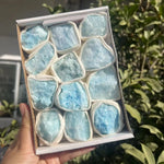 Natural minerals amethyst geodes box crystal cluster
