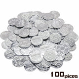 100pcs Hanukkah Gold Coin Plastic Chip Pirate Props Toys Crafts Jewish Menorah David Star