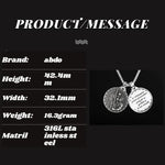 Stainless Steel St Christopher Pendant Necklace Protect Us Chain Jewelry Lucky Gift